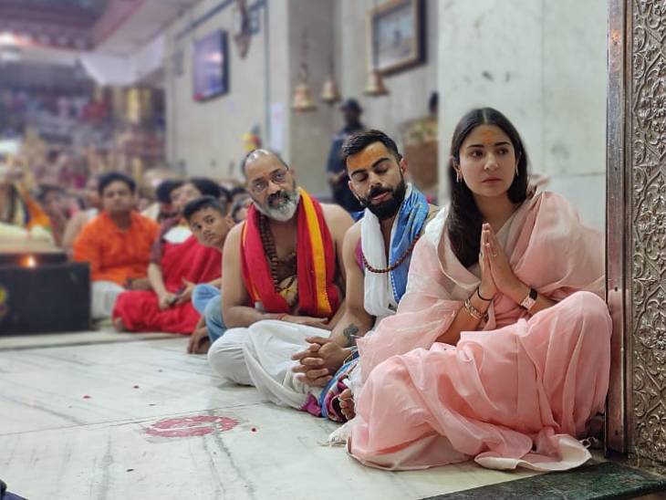 महाकाल के दरबार में विराट और अनुष्का 