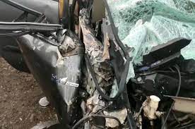 sagar, Fierce collision ,car and truck