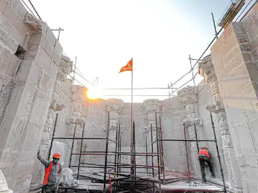  75 % बन गया है प्रभु का गर्भगृह