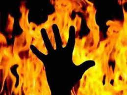 gwalior, Alcoholic sprinkling petrol , death