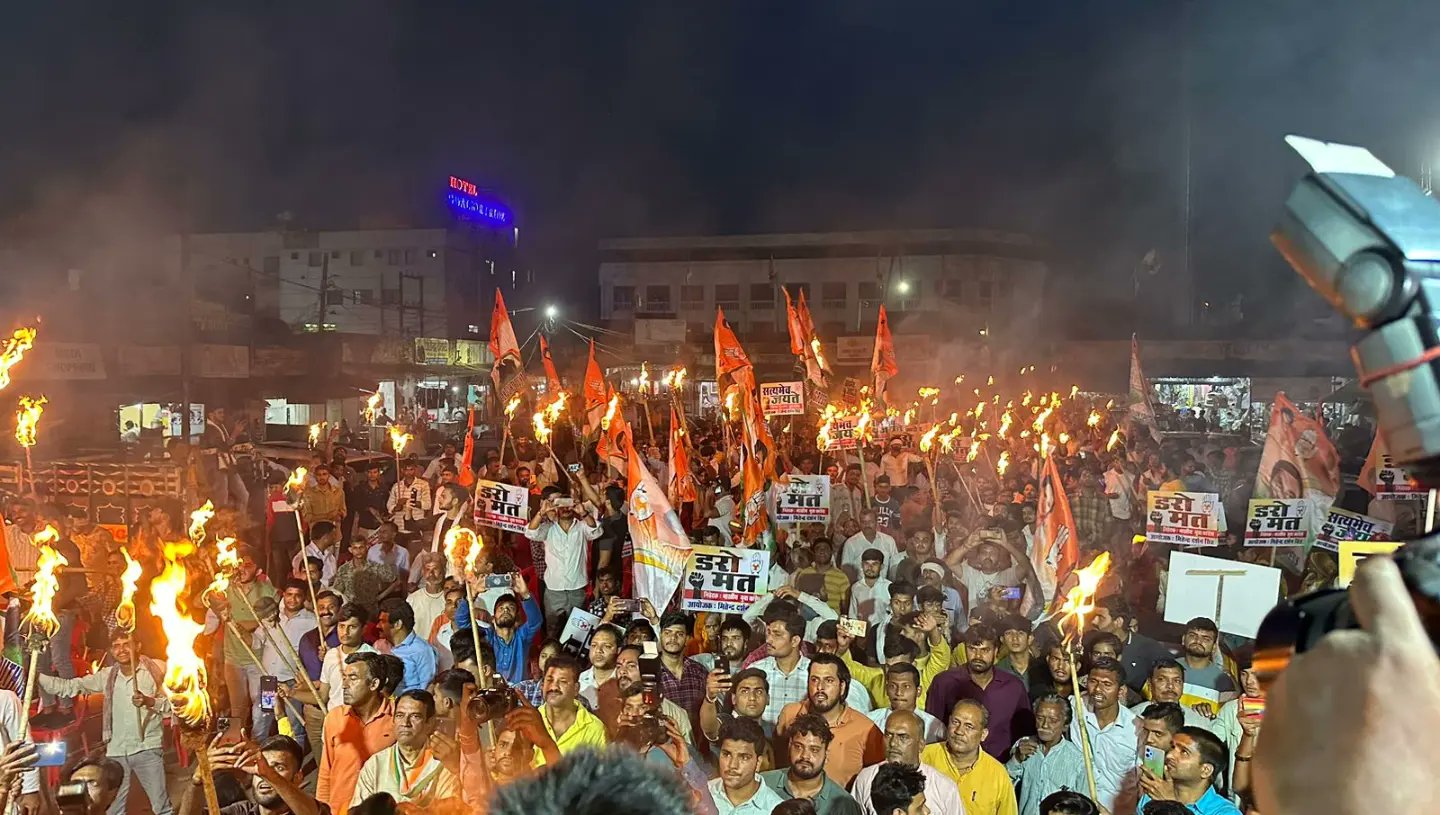 कांग्रेस की मशाल यात्रा 