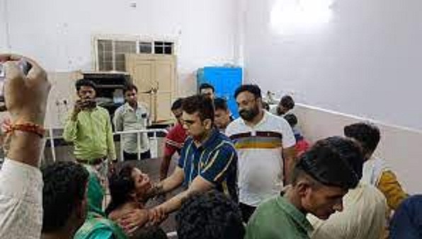 sagar, Loading vehicle overturned , death