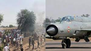 sriganganagar, Fighter plane ,MiG-21 crash