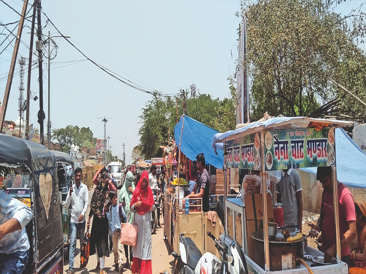 बस स्टैंड से लेकर सीतासागर तक डेढ़ किमी लंबा जाम