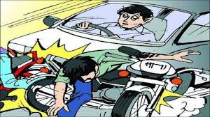 rajgarh, Two bike riders , car collision