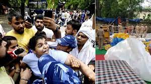 new delhi, Delhi Police ,protesting wrestlers