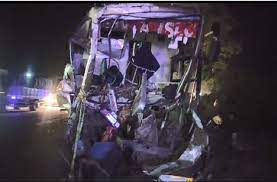 morena, Bus collided ,dumper