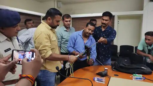 हरनावदा में बीजेपी विधायक रहे शिवनारायण जागीरदार का मकान है