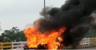 ujjain, Car burnt , Mahakal Lok