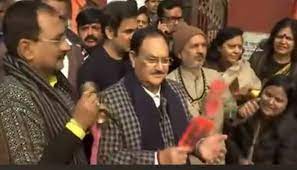 new delhi,  Swachh Teerth Abhiyan, Nadda donated labor 