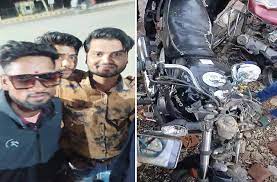 chatarpur, Three youths ,  road accident