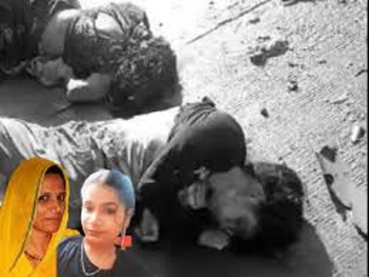 indore, Truck hits bike ,mother and daughter die