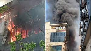 indore, Massive fire ,rooftop restaurant