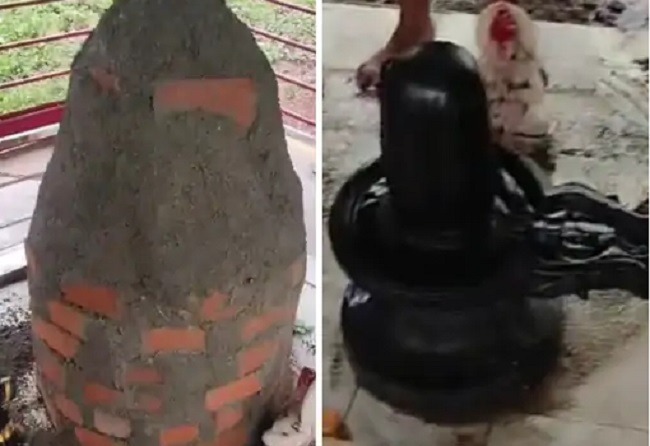 gwalior, Shivlinga  , two arrested