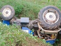 bhopal, Tractor went  , young man died