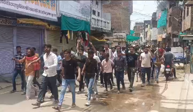 damoh,   two parties subsided, heavy police force 