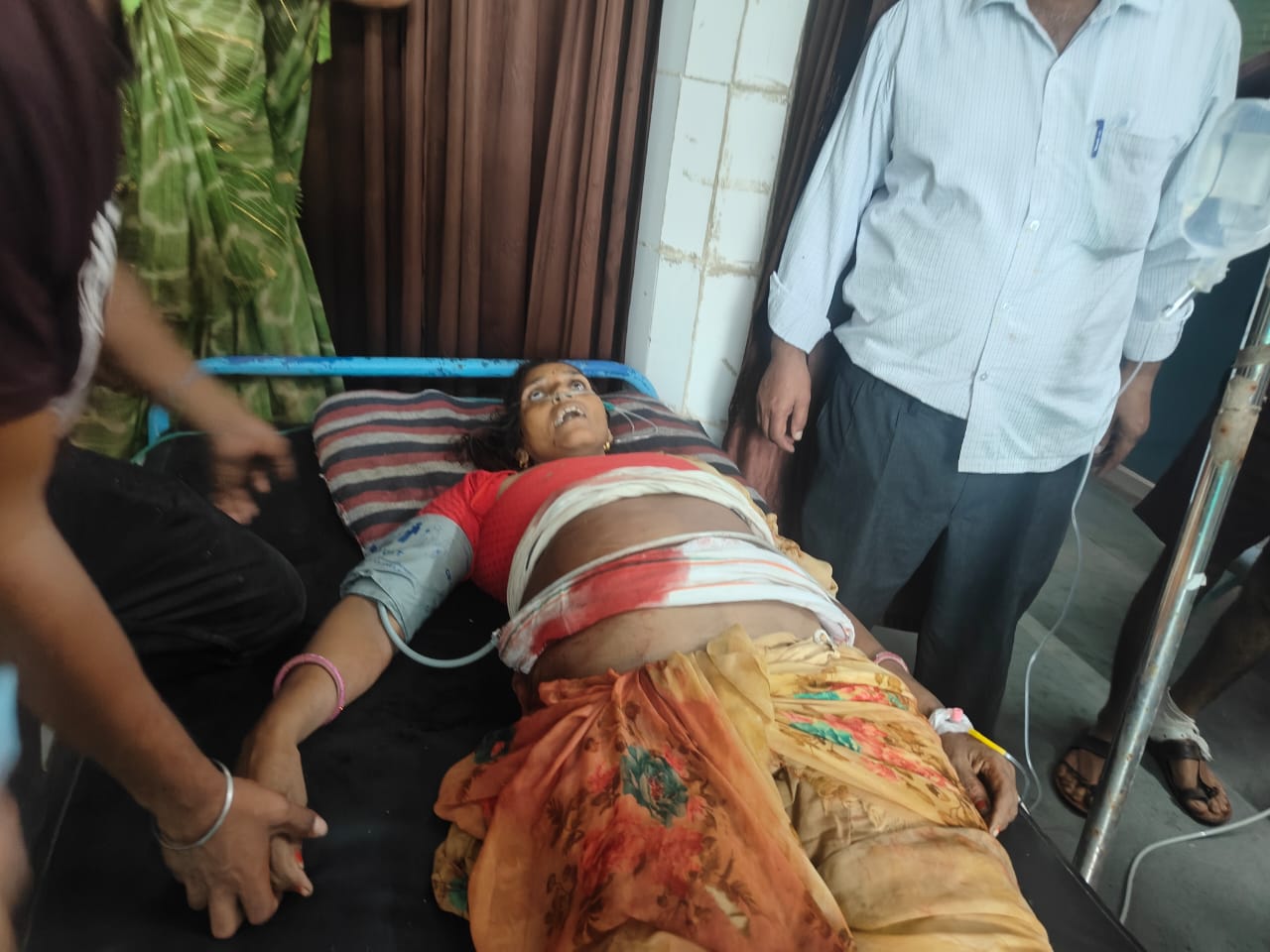 rajgarh,Bullets fired  , mother dies