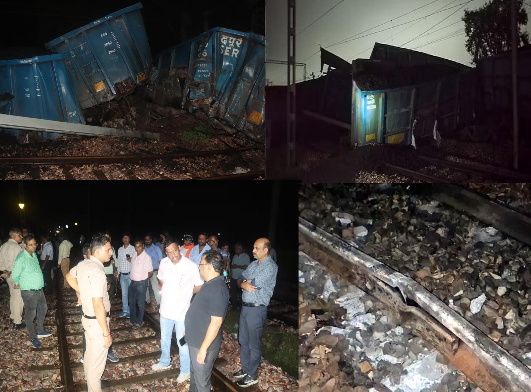 mathura, Rail accident , train derailed