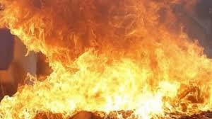rajgarh, Father and son, set fire 