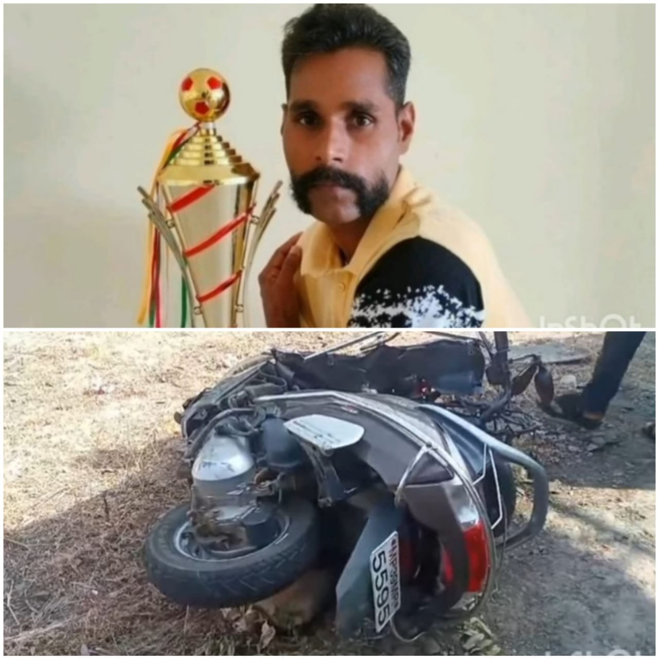 rajgarh, CRPF jawan ,riding a scooter dies 