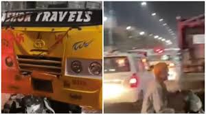 bhopal,College bus hit , father died