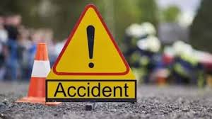 guna,  high speed dumper ,crushed a bike rider