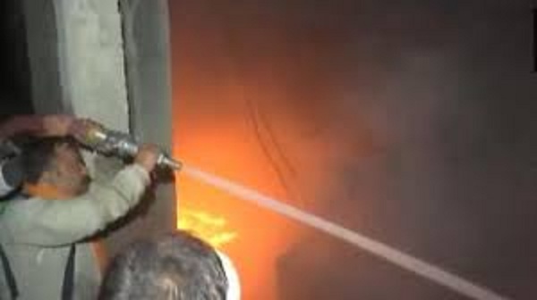 gwalior,  huge fire broke out, cardboard-plastic factory 