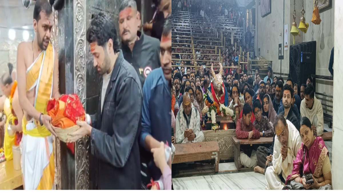 ujjain,Film actor Utkarsh Sharma, visited Baba Mahakal