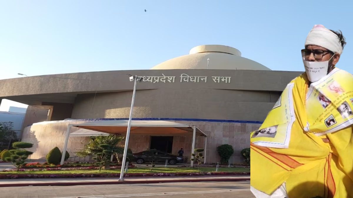 bhopal, Sailana MLA Kamleshwar Dodiyar ,Gandhi statue
