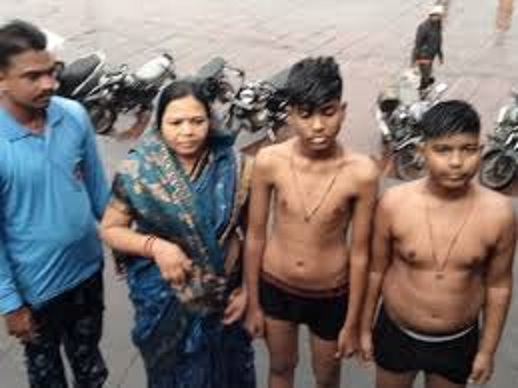 ujjain,  Shipra river, two drowning children