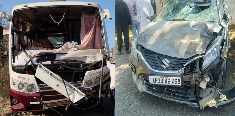 satna, Three people returning , road accidents