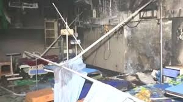 gwalior, AC burst, Kamalaraja Hospital