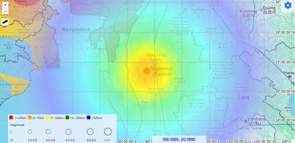myamyar, Strong earthquake, strikes Myanmar