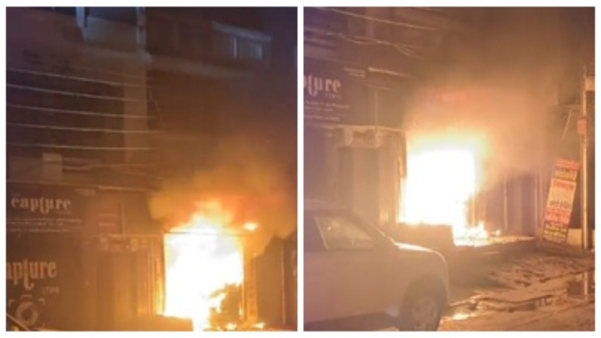 indore, Fire broke out , graphics shop 
