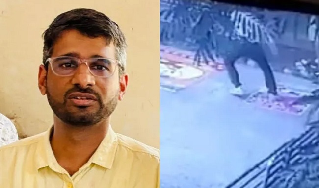 dewas, FIR lodged , rangoli of Hindu gods 