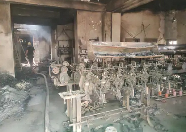 gwalior, Fire broke out , three-storey building  