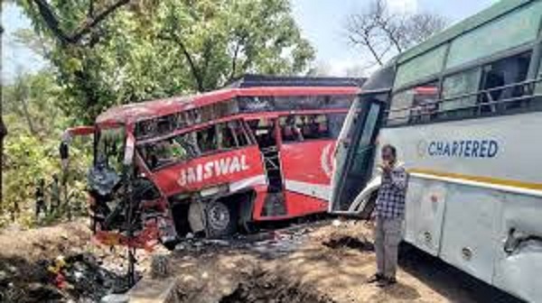 dews,Two passenger buses  , one died