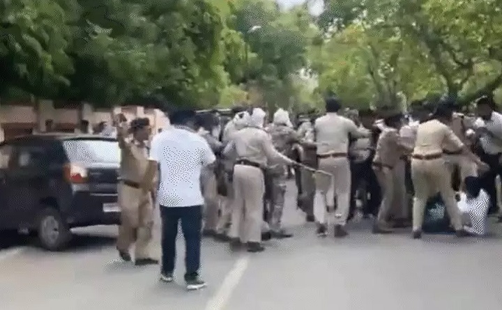 gwalior, Uproar over ,Ambedkar statue  