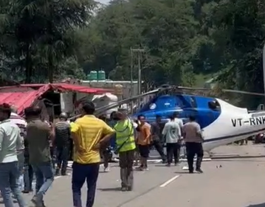 dehradoon, Helicopter , emergency landing 