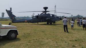 chandigarh, Air Force Apache helicopter ,emergency landing  