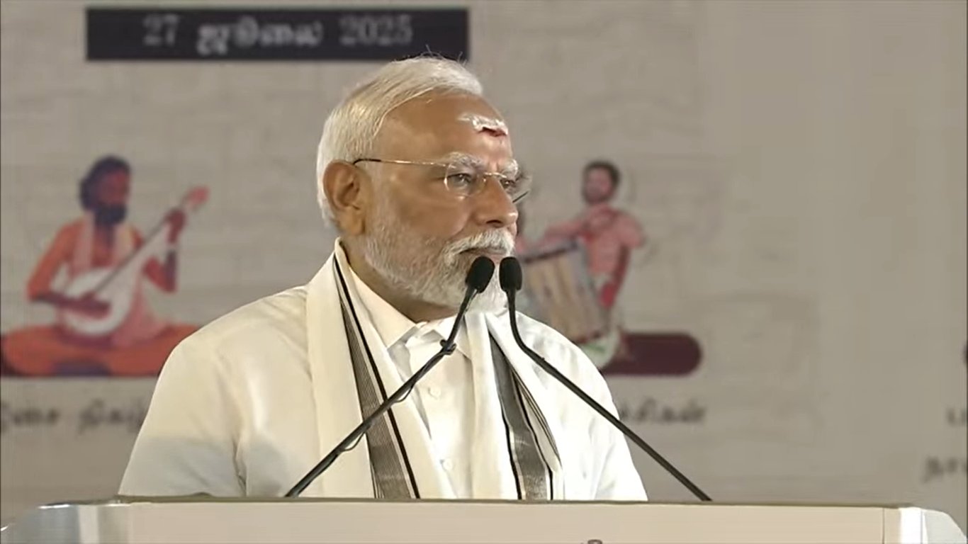 new delhi, PM attends ,Aadi Thiruvathirai festival  