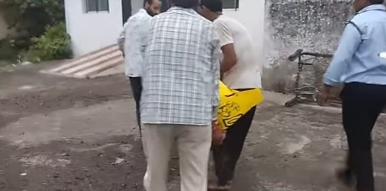 rajgarh,   elderly man walking , unknown vehicle