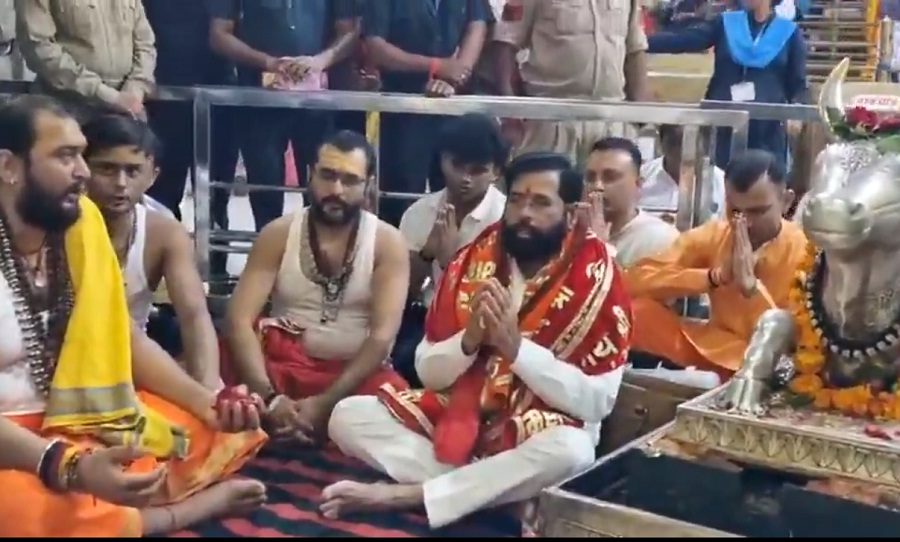 ujjain,   Eknath Shinde ,visited Lord Mahakal
