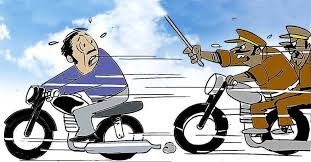 police checking cartoon