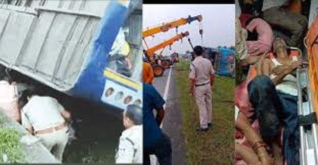 Shajapur,  speeding bus, lost control  