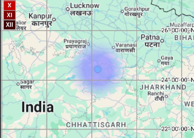 singroli, Earthquake tremors, felt 