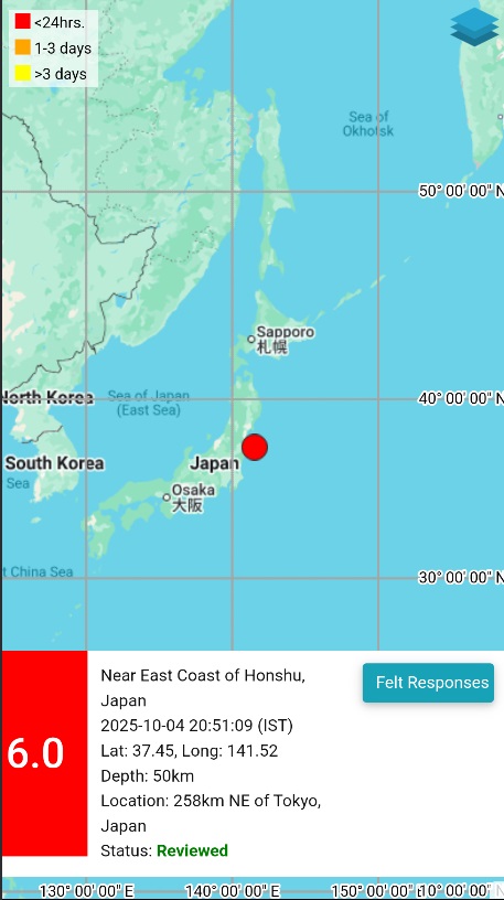 tokyo,  magnitude earthquake , jolts Japan