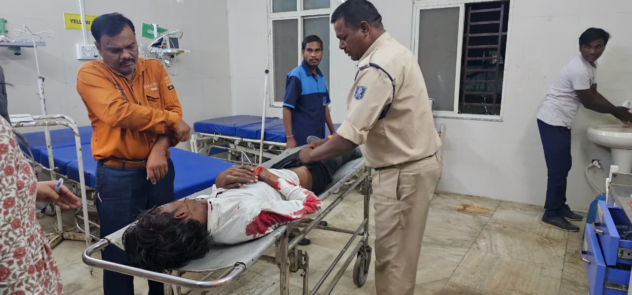 rajgarh, Bike rider  , condition critical