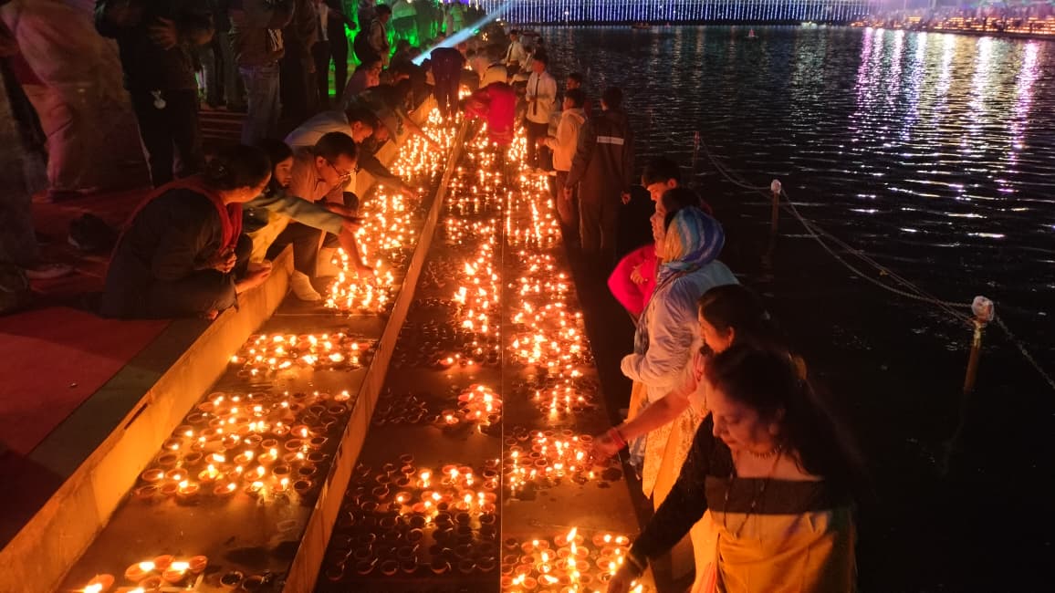 anuppur, Ramghat of Amarkantak , thousand lamps