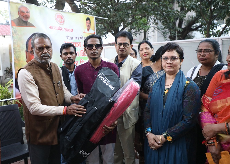 bhopal, Blind cricket players ,Minister Kushwaha